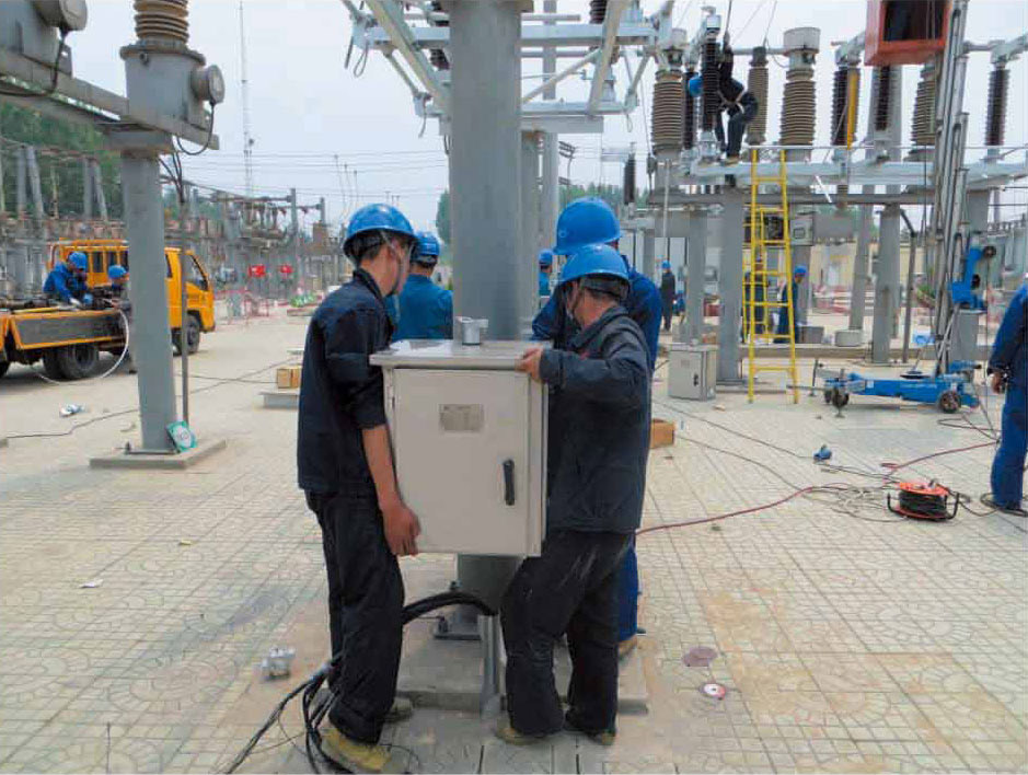 廊坊供电公司文安110KV变电站机构箱更换安装