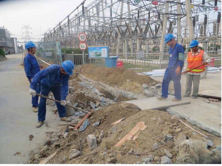 北京清河110KV变电站地面、电缆管道线路大修